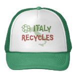 Italia recicl o chapéu retro verde boné