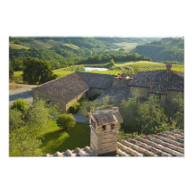 Italia, Toscânia. Opinião de Roofop da casa de cam Fotografia
