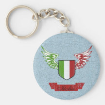 Italia voou a bandeira do vintage chaveiros