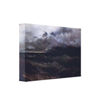 Ivan Aivazovsky - navios no nascer do sol tormento Impressão Em Canvas