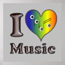 J música love pôsteres