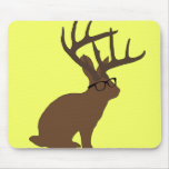 jackalope com mousepad dos vidros