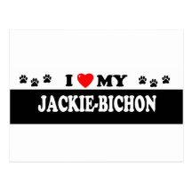 JACKIE-BICHON CARTAO POSTAL