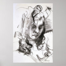 Janine (Pastel preto) Posters