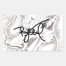 Japanese Dragon Series Adesivo Retângular