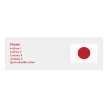 Japão - magro cartoes de visita