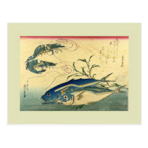 Japonês Woodblock Cartões Postais