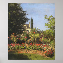 Jardim de florescência em Sainte-Adresse por Claud Impressão