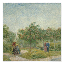 Jardim em Montmartre com amantes Fotografia