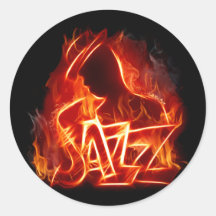 jazz adesivos em formato redondos