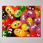 jellybeans da cara do smiley pôsteres