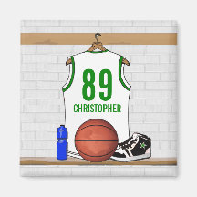 Jérsei personalizado do basquetebol (whitegreen) imas