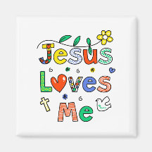 Jesus ama-me imã de geladeira