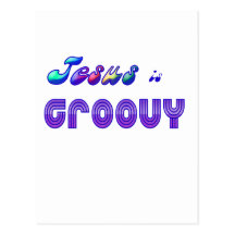 Jesus é Groovy Cartão Postal