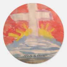 Jesus está vivo adesivo