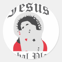 Jesus Player Global Adesivo Em Formato Redondo