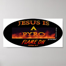 Jesus pyro para o chapéu poster