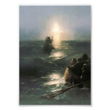 Jesus que anda em mares tormentosos foto