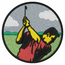 jogador de golfe no preto camisa polo