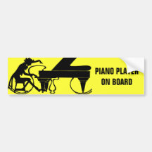 Jogador de piano a bordo! adesivos