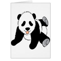 Jogo bonito do filhote da panda do bebê cartões