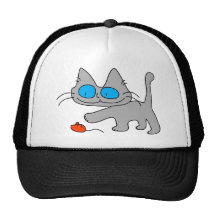Jogo Eyed azul do gato do gatinho Bones
