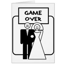 "Jogo sobre" o casamento Cartoes