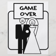"Jogo sobre" o casamento Modelo De Panfletos