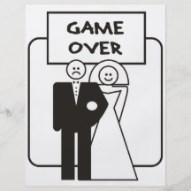 Jogo sobre o casamento panfletos personalizados