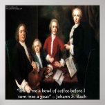 Johann S Bach & seu poster famoso das citações do 