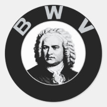Johann Sebastian Bach Adesivos Redondos