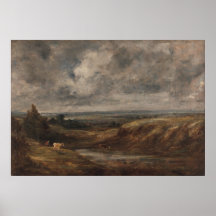 John Constable - charneca de Hampstead Impressão