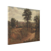 John Constable - pista perto de Dedham Impressão De Canvas Envolvida
