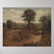 John Constable - pista perto de Dedham Impressão