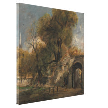 John Constable - porta de Harnham, Salisbúria Impressão De Canvas Envolvidas