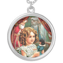 Jóia do Natal. Menina, pendant. do papai noel Bijuterias