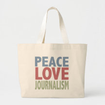 Jornalismo do amor da paz bolsas para compras