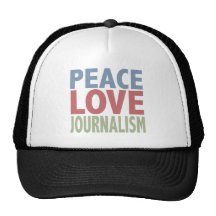 Jornalismo do amor da paz bonés