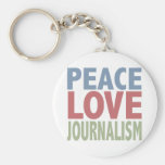 Jornalismo do amor da paz chaveiros