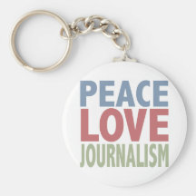 Jornalismo do amor da paz chaveiros