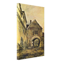 Joseph William Turner - entrada de uma mansão Impressão De Canvas Envolvidas