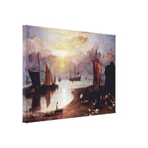 Joseph William Turner - pescadores que vendem peix Impressão Em Tela Canvas