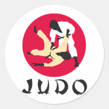 Judo Adesivo Em Formato Redondo