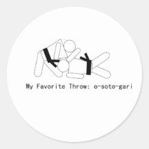 Judo meu lance Osoto Gari de Fav Adesivo