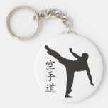 Kanji alto do pontapé/karaté chaveiros