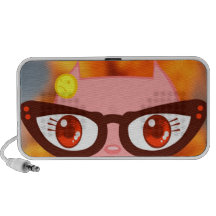 Kats com Glassez: Auto-falante mau mindinho Caixinhas De Som Portátil