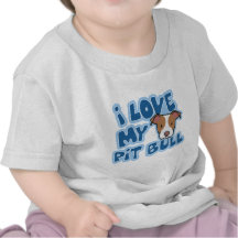 Kawaii eu amo minha criança do pitbull t-shirt