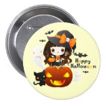 Kawaiii o Dia das Bruxas Botons
