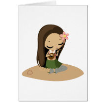 Keilana a menina de Hula Cartoes