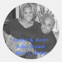 KeiShea, Keisha & Shea chá de fraldas 9 de dezembr Adesivo Redondo